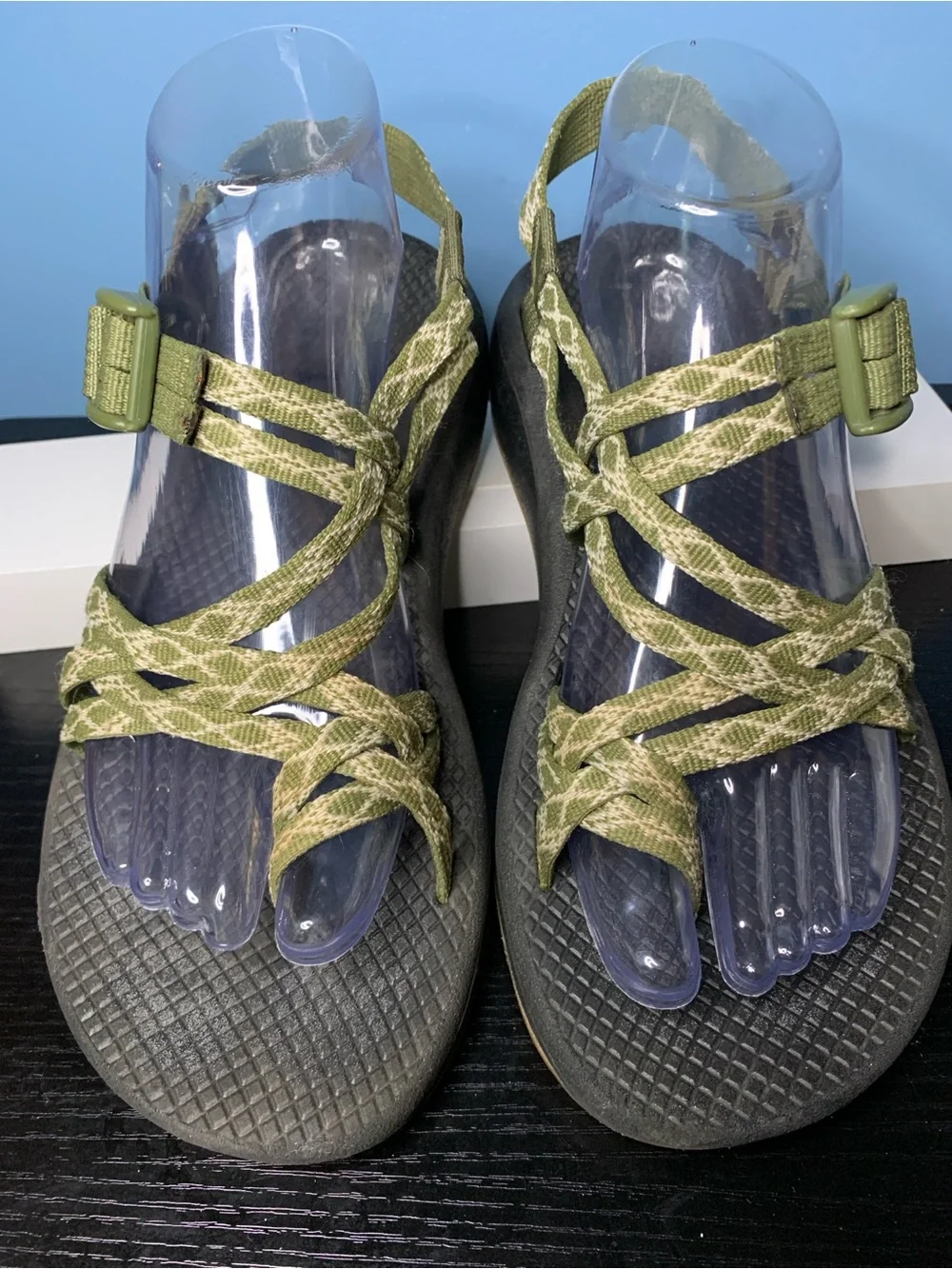 Chaco Olive/Green Patterned Strappy Sandals